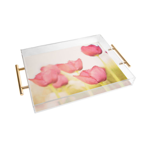 Bree Madden Pink Tulips Acrylic Tray