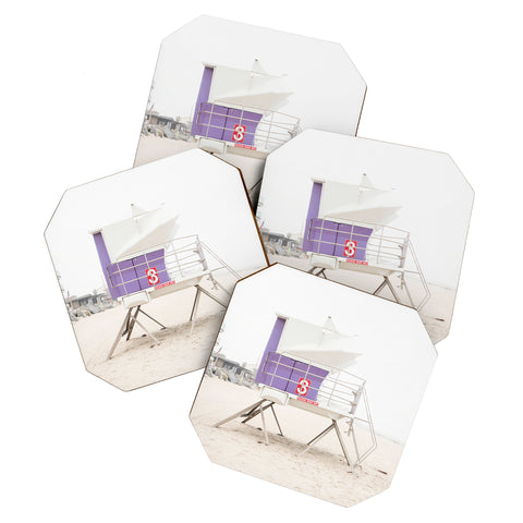 Bree Madden Purple Tower Coaster Set