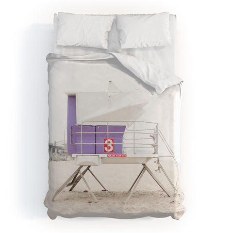 Bree Madden Purple Tower Duvet Cover