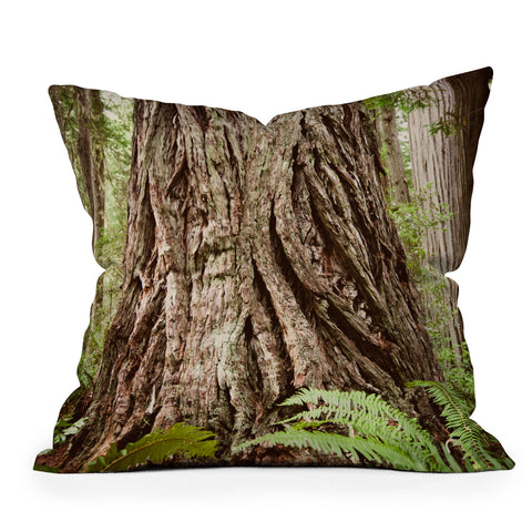 Bree Madden Redwood Trees Outdoor Throw Pillow