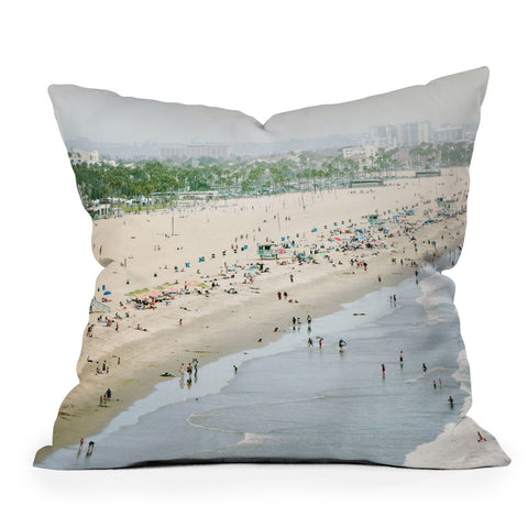 Bree Madden Santa Monica Beach Outdoor Throw Pillow
