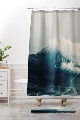 Bree Madden Sea Wave Shower Curtain And Mat