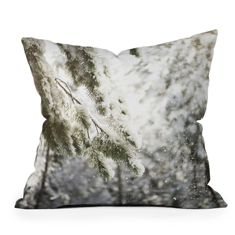 Bree Madden Snow Falling Outdoor Throw Pillow