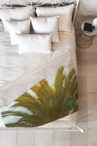 Bree Madden Sun Palm Fleece Throw Blanket