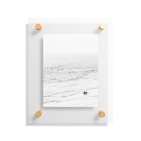 Bree Madden Three Surfers Floating Acrylic Print