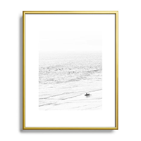 Bree Madden Three Surfers Metal Framed Art Print