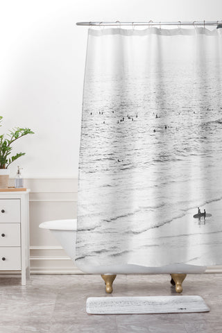 Bree Madden Three Surfers Shower Curtain And Mat