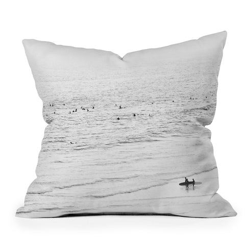 Bree Madden Three Surfers Outdoor Throw Pillow
