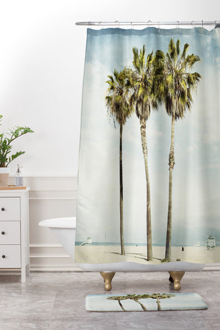 Bree Madden Venice Beach Palms Shower Curtain And Mat