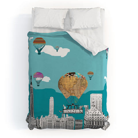 Brian Buckley Adventure Days New York Duvet Cover