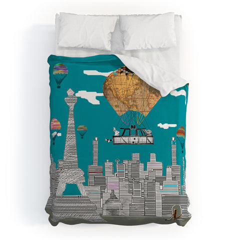 Brian Buckley Adventure Days Paris Duvet Cover