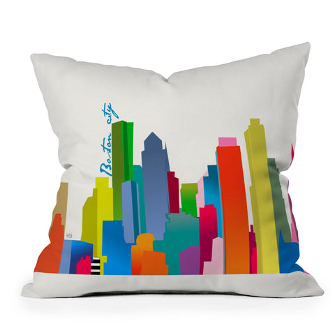 Brian Buckley Boston City Outdoor Throw Pillow