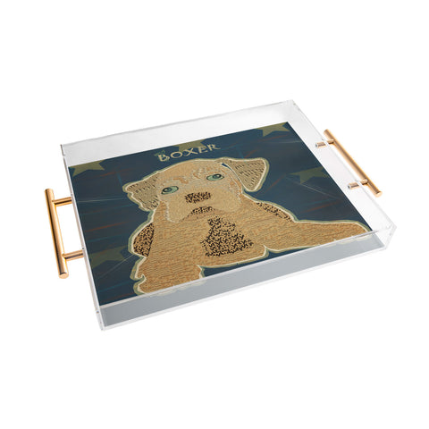 Brian Buckley Boxer Puppy Acrylic Tray