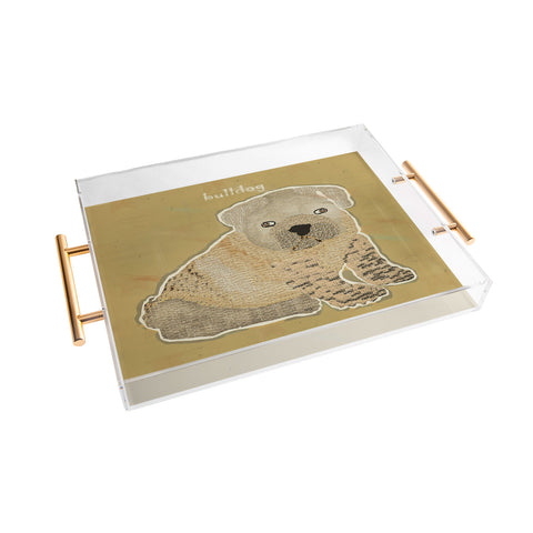 Brian Buckley Bulldog Puppy Acrylic Tray