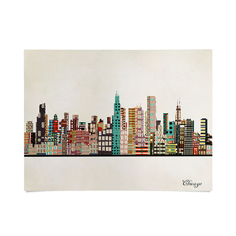 Brian Buckley chicago city skyline Poster