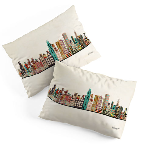 Brian Buckley chicago city skyline Pillow Shams