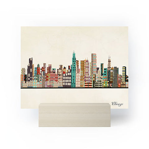Brian Buckley chicago city skyline Mini Art Print