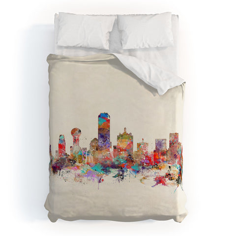 Brian Buckley dallas texas skyline Duvet Cover