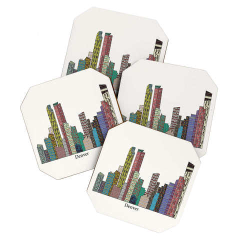 Brian Buckley Denver City Coaster Set
