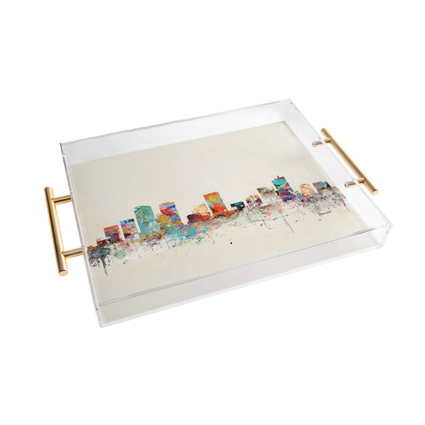 Brian Buckley denver colorado skyline Acrylic Tray