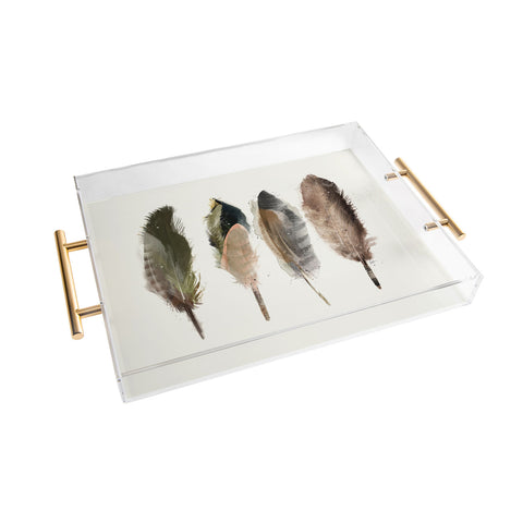 Brian Buckley earth feathers Acrylic Tray