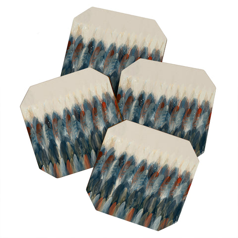Brian Buckley feather moon Coaster Set