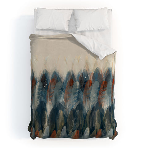 Brian Buckley feather moon Duvet Cover