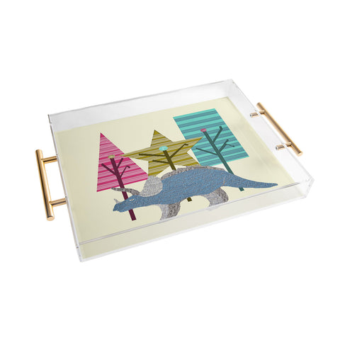 Brian Buckley Happy Trees Triceratops Acrylic Tray