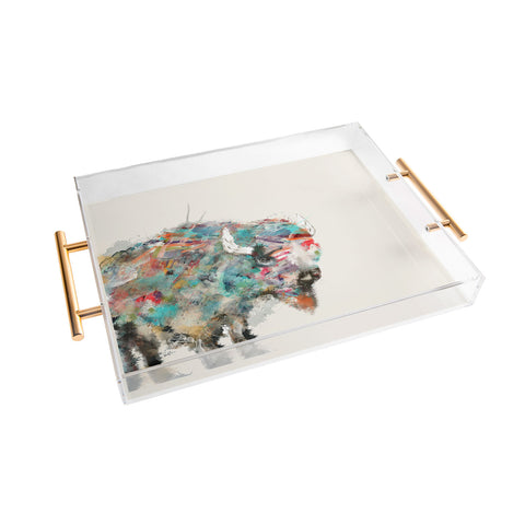 Brian Buckley into the wild the buffalo Acrylic Tray