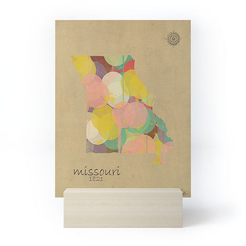 Brian Buckley Missouri state map Mini Art Print