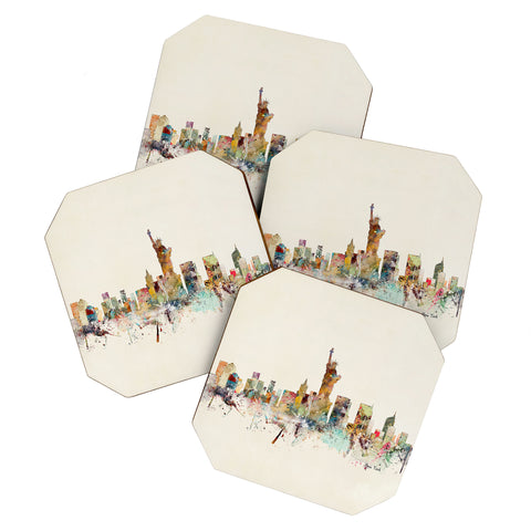 Brian Buckley new york city skyline Coaster Set