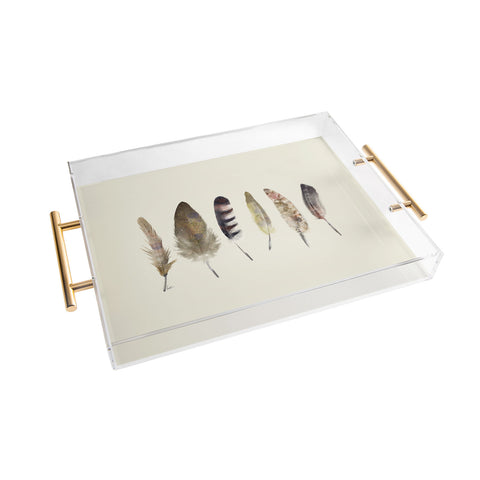 Brian Buckley peace song feathers Acrylic Tray