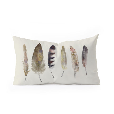 Brian Buckley peace song feathers Oblong Throw Pillow Havenly