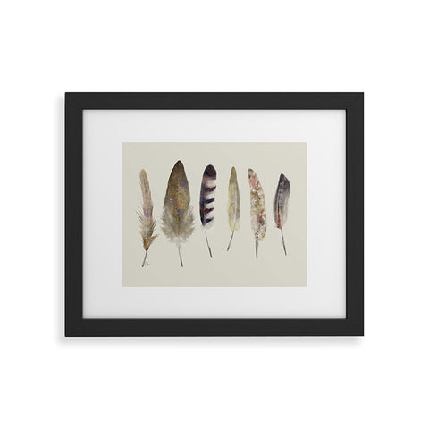 Brian Buckley peace song feathers Framed Art Print havenly