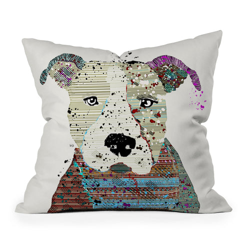 Brian Buckley Pit Bull Graffiti Outdoor Throw Pillow
