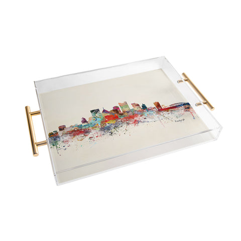 Brian Buckley pittsburgh city skyline Acrylic Tray