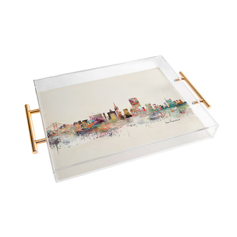 Brian Buckley san francisco skyline Acrylic Tray
