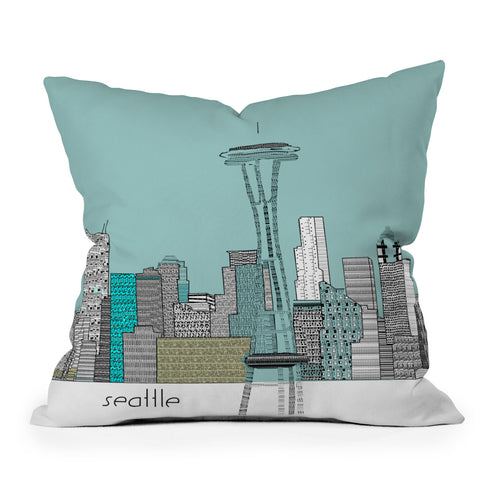 Brian Buckley Seattle City Outdoor Throw Pillow