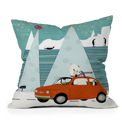 Brian Buckley The Polar Express Outdoor Throw Pillow