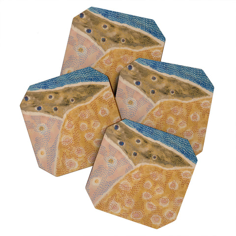 bridge Abstract Landscape 2 Coaster Set