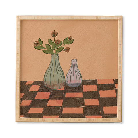 Britt Does Design Checked and Floral Framed Wall Art