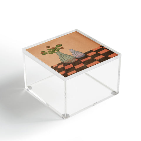 Britt Does Design Checked and Floral Acrylic Box