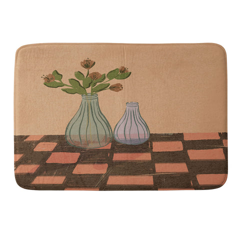 Britt Does Design Checked and Floral Memory Foam Bath Mat