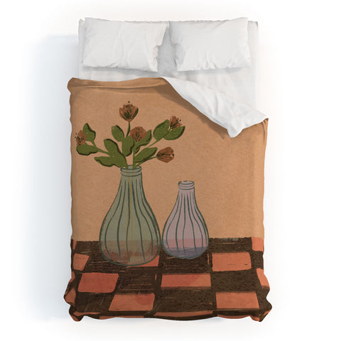 Britt Does Design Checked and Floral Duvet Cover