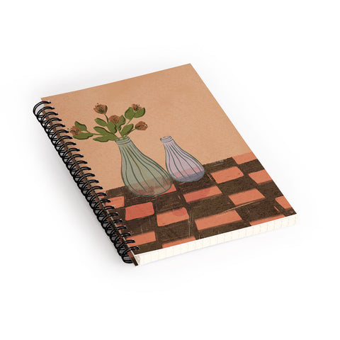 Britt Does Design Checked and Floral Spiral Notebook