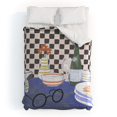 Britt Does Design Checkered morning Comforter