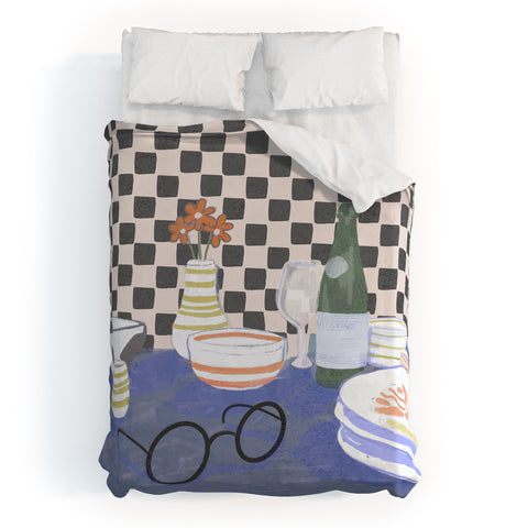 Britt Does Design Checkered morning Duvet Cover