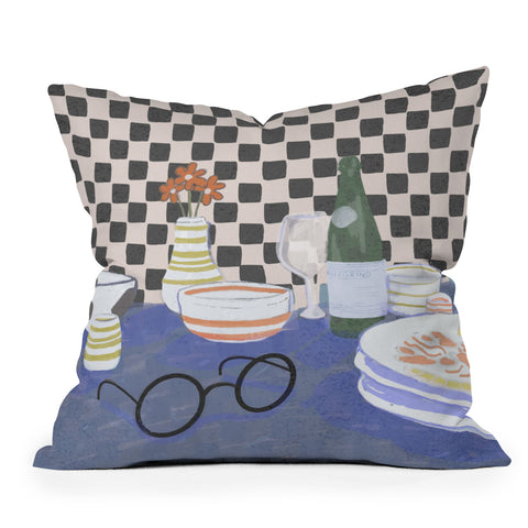 Britt Does Design Checkered morning Outdoor Throw Pillow