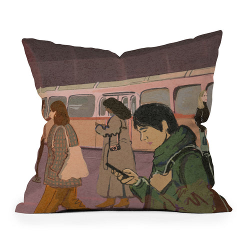 Britt Does Design Metro Station Outdoor Throw Pillow
