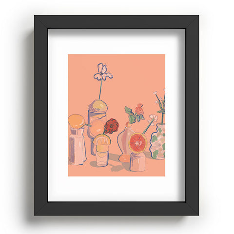 Britt Does Design Orange Vases Recessed Framing Rectangle